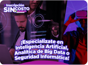 Tres especializaciones tecnológicas con inicio de clases en abril, sin costo de inscripción.